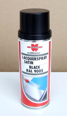 AEROSOL PAINT SATIN BLACK (Cannot Deliver to PO Boxes) AEROSOL PAINT SATIN BLACK (Cannot Deliver to PO Boxes)
