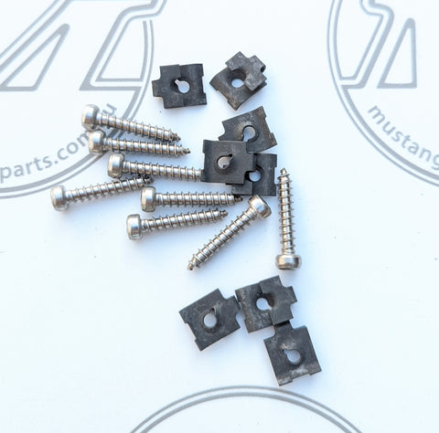 HEADLIGHT DOOR CLIP KIT 1965-1966 HEADLIGHT DOOR CLIP KIT 1965-1966