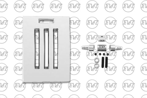 HEATER DASH PLATE & KNOB SET 1965-1966 HEATER DASH PLATE & KNOB SET 1965-1966