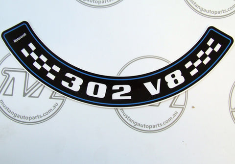 AIR CLEANER DECAL XA-XB 302 V8 AIR CLEANER DECAL XA-XB 302 V8