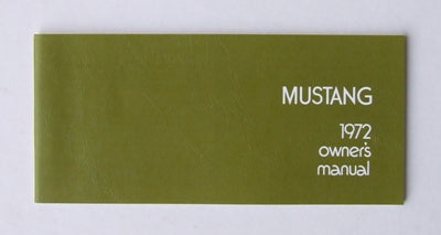 OWNERS MANUAL 1972 OWNERS MANUAL 1972