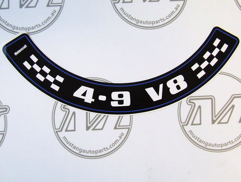 AIR CLEANER DECAL XA-XB 4.9 V8 AIR CLEANER DECAL XA-XB 4.9 V8