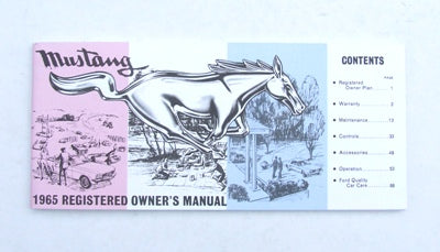 OWNERS MANUAL 1965 OWNERS MANUAL 1965