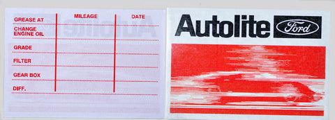 WINDOW SERVICE DECAL AUTOLITE Double Sided WINDOW SERVICE DECAL AUTOLITE Double Sided
