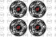 HUB CAP SET XA GT (SKULL)