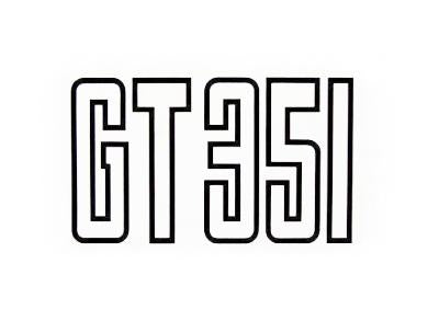 BOOT DECAL 351 GT BLACK BOOT DECAL 351 GT BLACK