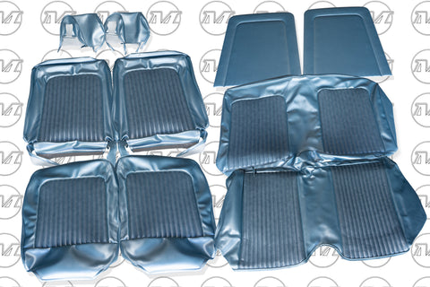 UPHOLSTERY SET STANDARD 1969 COUPE LIGHT BLUE UPHOLSTERY SET STANDARD 1969 COUPE LIGHT BLUE