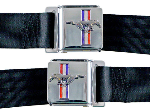 SEAT BELTS MUSTANG BLACK (Lap only)