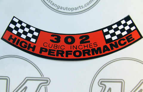 AIR CLEANER DECAL XT 302 HIGH PERFORMANCE