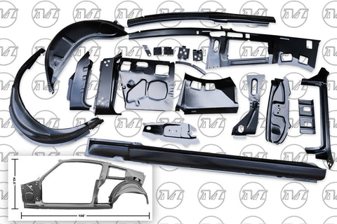 INNER DOOR/QUARTER FRAME KIT 1967 FASTBACK LH