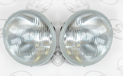 HEADLIGHT 7" SEMI SEALED BEAM H4 GLOBE PAIR