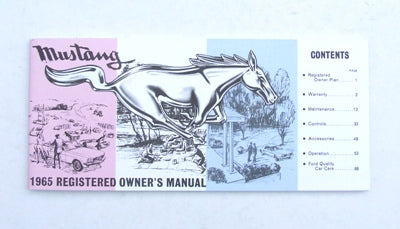 OWNERS MANUAL 1965