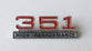 CONSOLE BADGE 351 HIGH PERFORMANCE