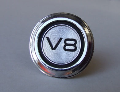 DASH BADGE V8 ROUND | Mustang Auto Parts Australia