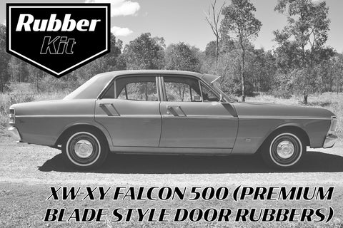 RUBBER KIT XW-XY FALCON 500 SEDAN (PREMIUM BLADE STYLE DOOR RUBBERS)