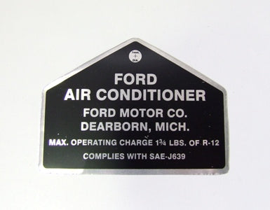 AIR CONDITIONER COMPRESSOR TAG 1964-1970