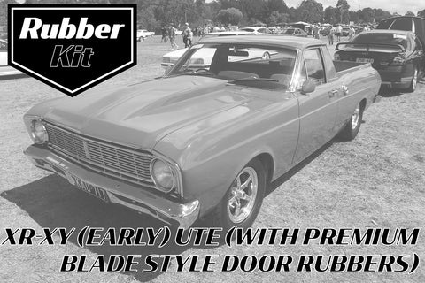 RUBBER KIT XR-XY (Early) UTE (WITH PREMIUM BLADE STYLE DOOR RUBBERS)