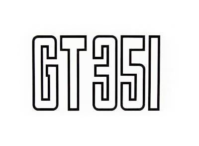 BOOT DECAL 351 GT BLACK